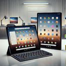 A sleek  modern scene featuring tablets with Chrom
