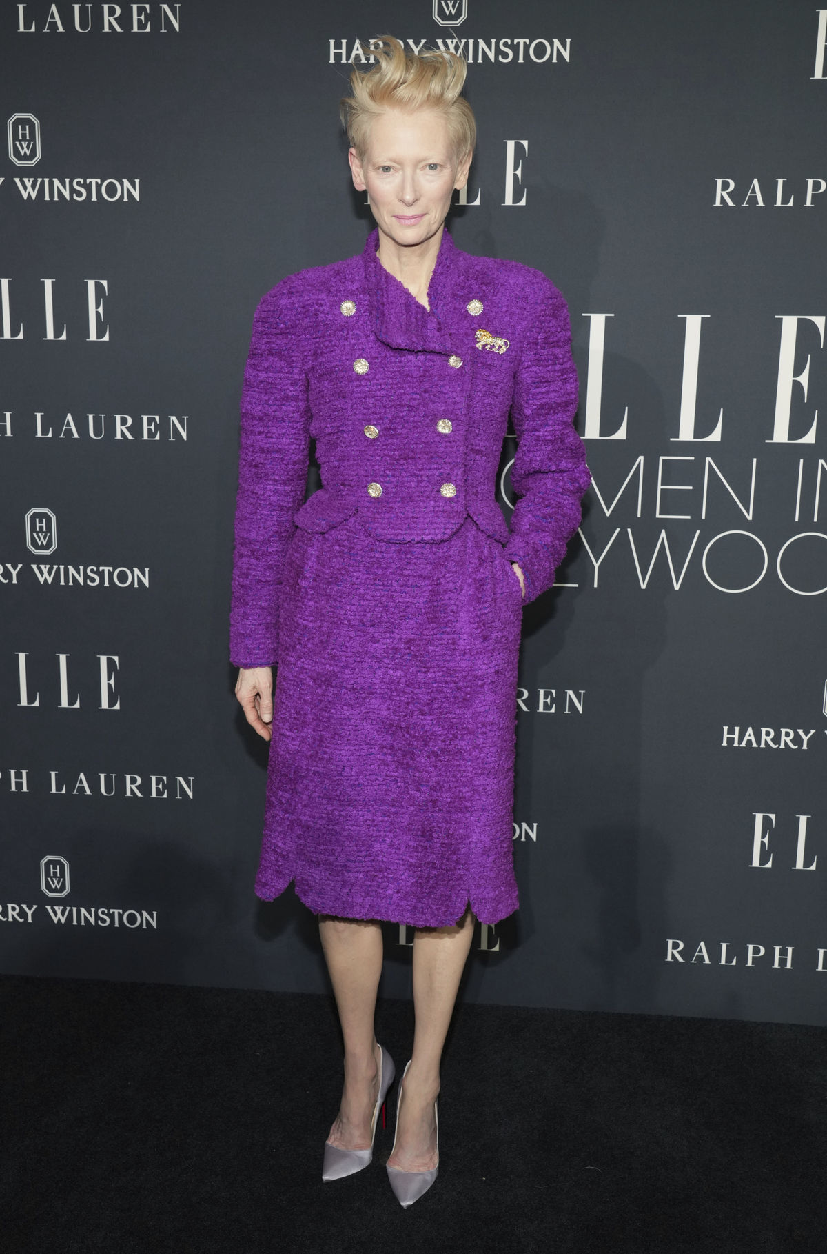 Herečka Tilda Swinton v komplete Chanel Haute...