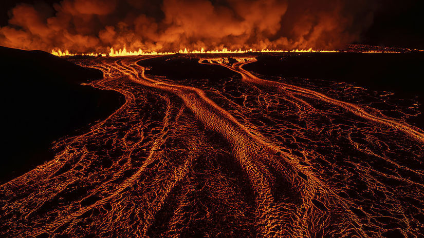 Island Reykjanes Sundhnúksgígar erupcia láva sopka
