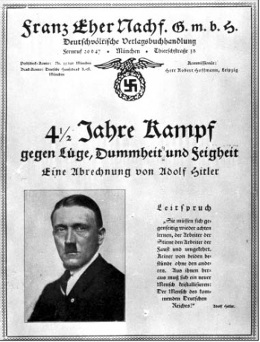 Avízo - inzerát Hitlerovej knihy z júla 1923,...