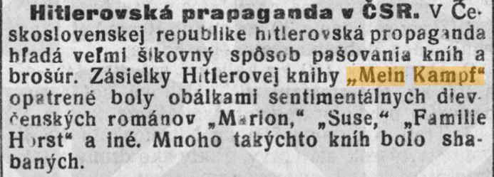 Ako sa pašoval Mein Kampf do Československa...