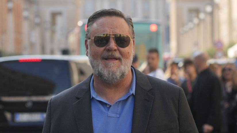 Herec Russel Crowe na návšteve Ríma v roku 2022.