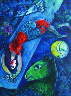 Marc Chagall: Modrý cirkus, 1950–1952