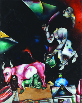 Marc Chagall: Rusku, oslom a ostatným, 1911