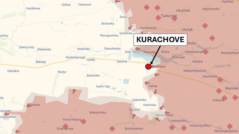 Kurachove - situácia k 1. decembru 2024