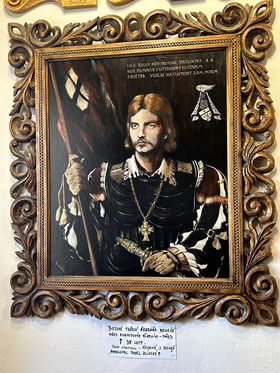 Rezbár Jaroslav Beneš namaľovaný na obraze ako...