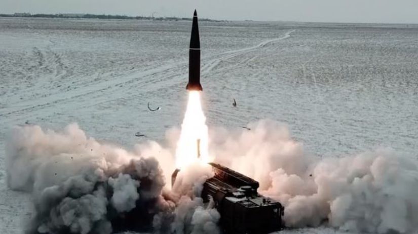 Odpálenie ruskej rakety Orešnik.
