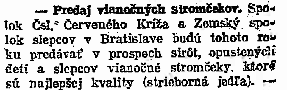 Reklama na predaj vianočných stromčekov pre...
