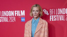 Herečka Cate Blanchett na premiére filmu Rumours v Londýne. 