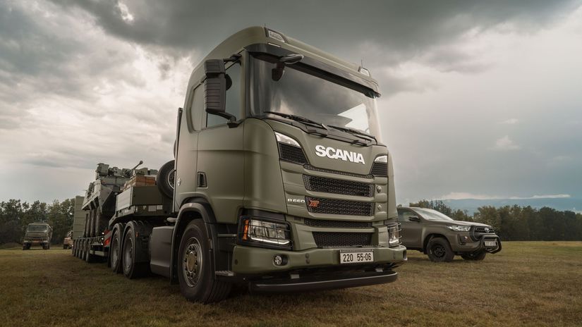 Nákladné vozidlo Scania s návesom