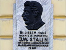 Stalin, Stalinova pamätná tabuľa