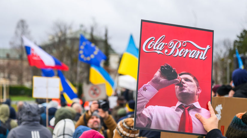 SR Bratislava Fico protest návšteva Moskva...