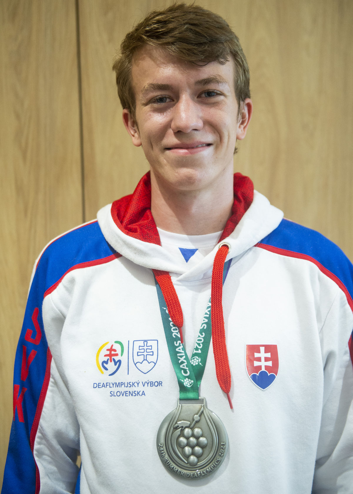 Rastislav Jelínek with a silver medal after...