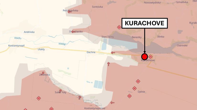 Kurachove, situácia k 5. januáru 2025.