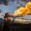 oheň, cirkus, zabávač, herec,