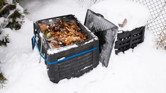 kompost, kompostovanie, zima,