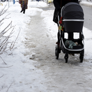 sneh, ľad, chodík,