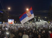 belehrad, srbsko, protest