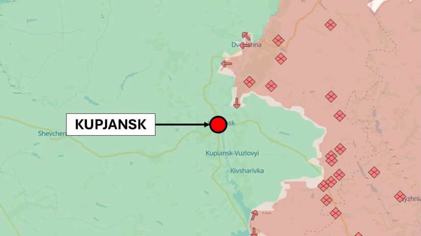 Kupjansk, situácia k 19. januáru 2025