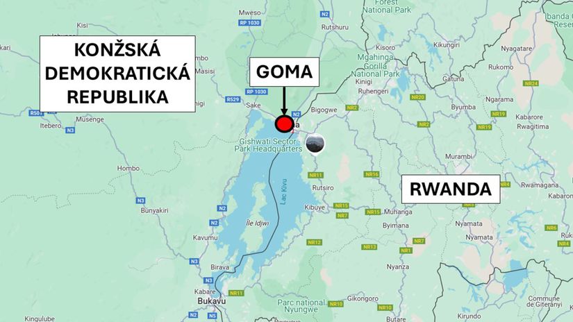 Konžská demokratická republika - Rwanda, mesto...