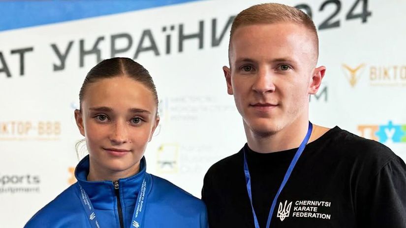 ukrajinsky karatista s manzelkou