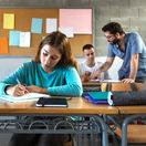 študentka, škola, vzdelávanie, učenie, učiteľ