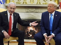 Benjamin Netanjahu a Donald Trump