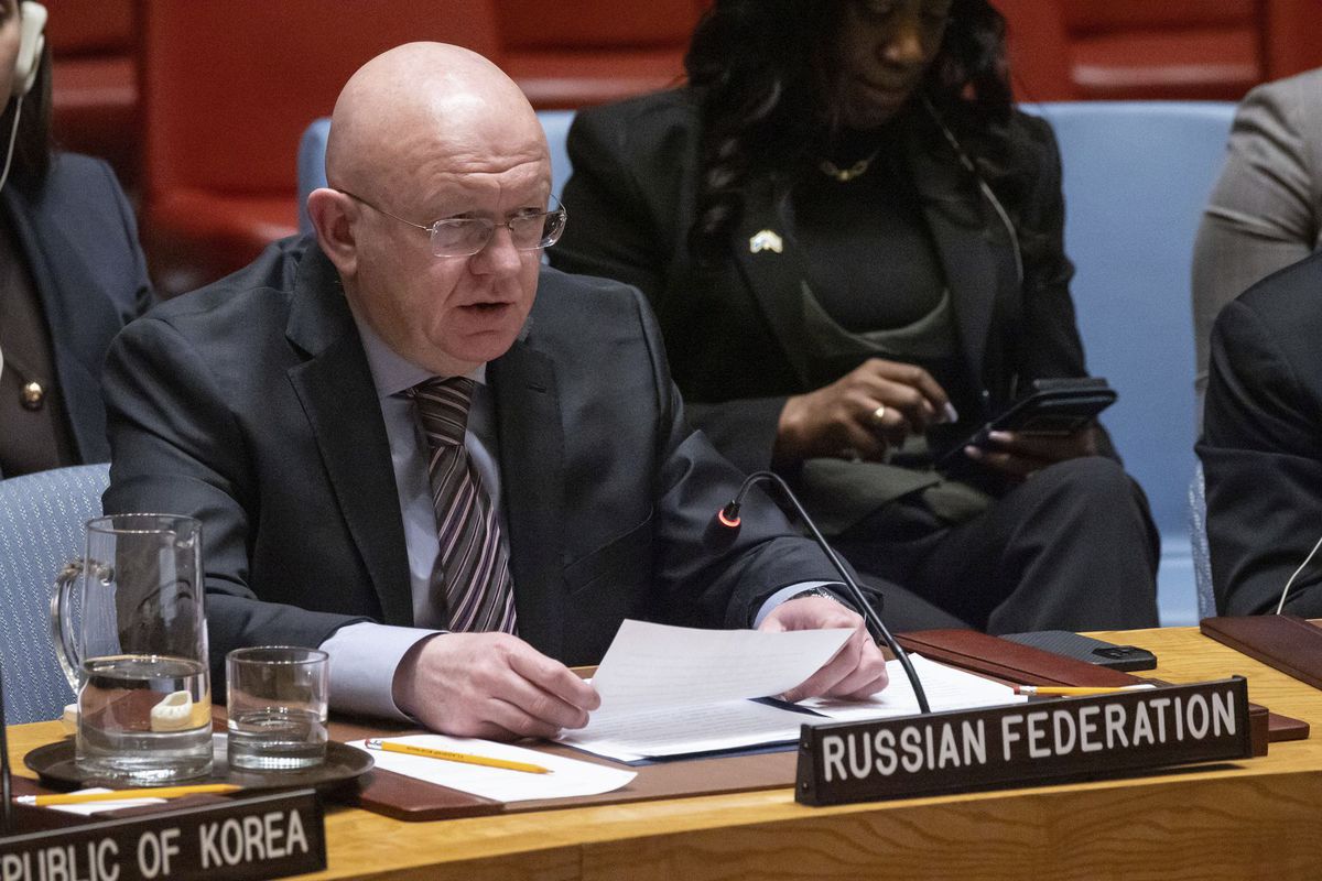 Stály predstaviteľ Ruska pri OSN Vasilij Nebenzia.