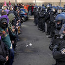 nemecko, protest, demonštranti