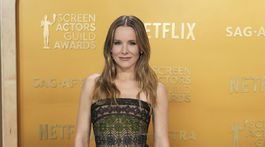 Herečka Kristen Bell sa objavila v kreácii Armani Privé. 