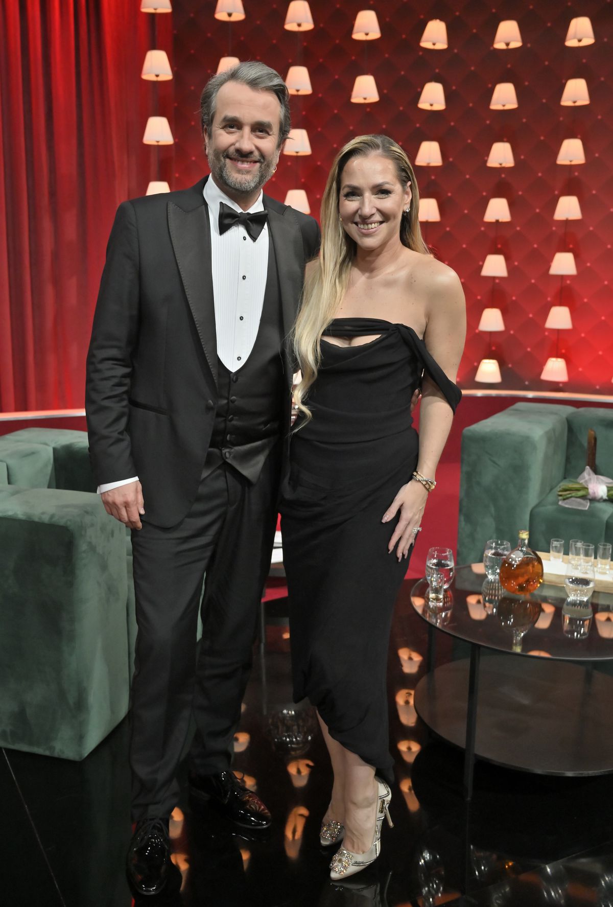 Dominika Cibulková a moderátor Siene slávy...