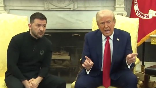 Donald Trump a Volodymyr Zelenskyj na stretnutí...