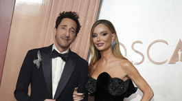 Herec Adrien Brody a jeho partnerka Georgina Chapman.