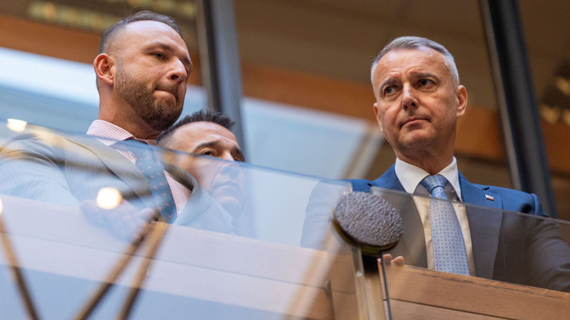 Minister vnútra a predseda Hlasu Matúš Šutaj...