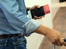 cestovanie, turista, dovolenka, letisko, lietadlo, pas, kufor, batožina