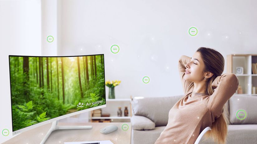 Asus, monitor, čistička vzduchu