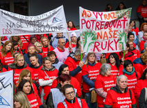 Protest odbory zdravotníctvo sociálne služby BA