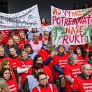 Protest odbory zdravotníctvo sociálne služby BA