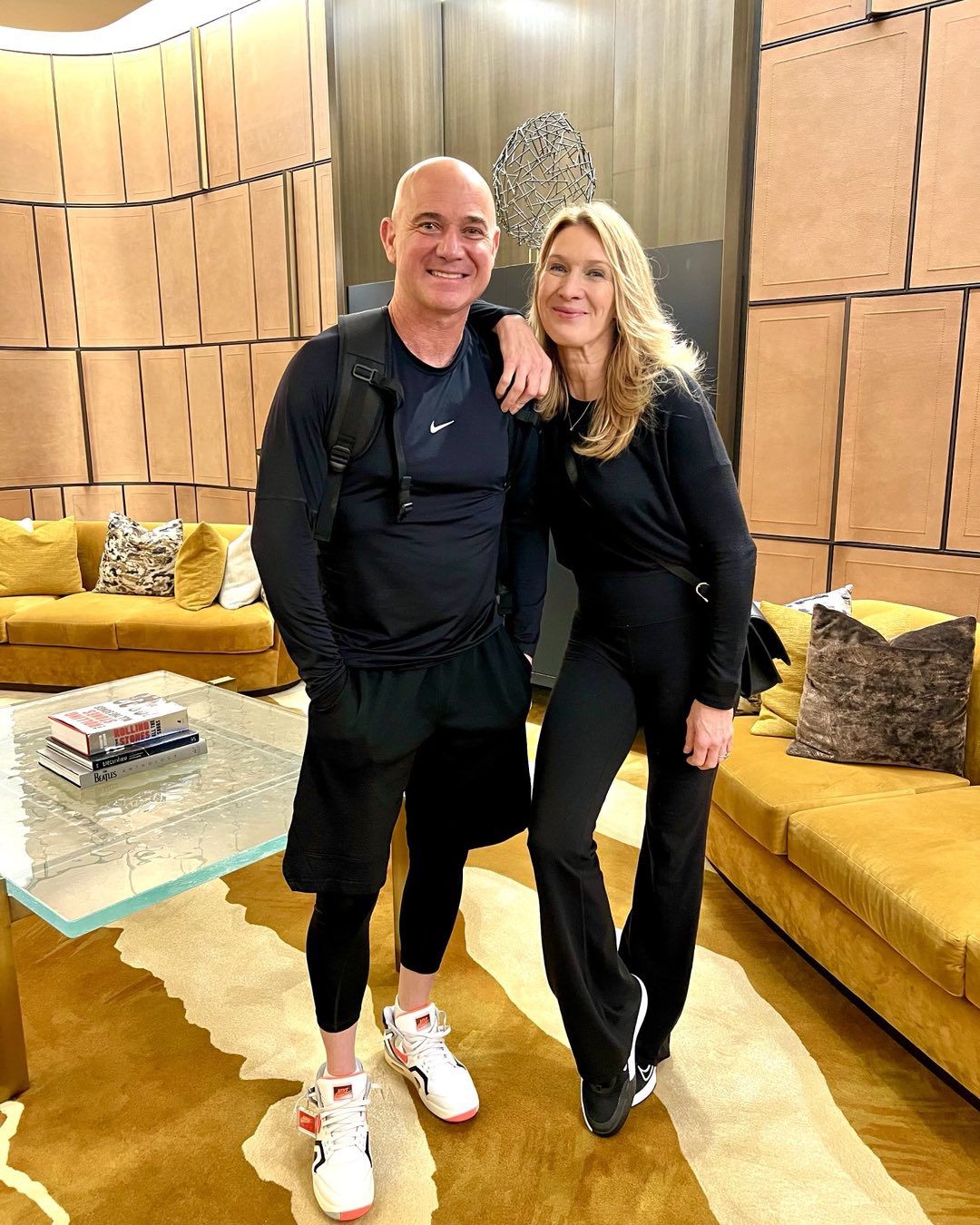 Steffi Graf a jej manžel Andre Agassi na prvom...