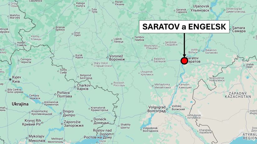 Poloha mesta Saratov v Ruskej federácii. Od...