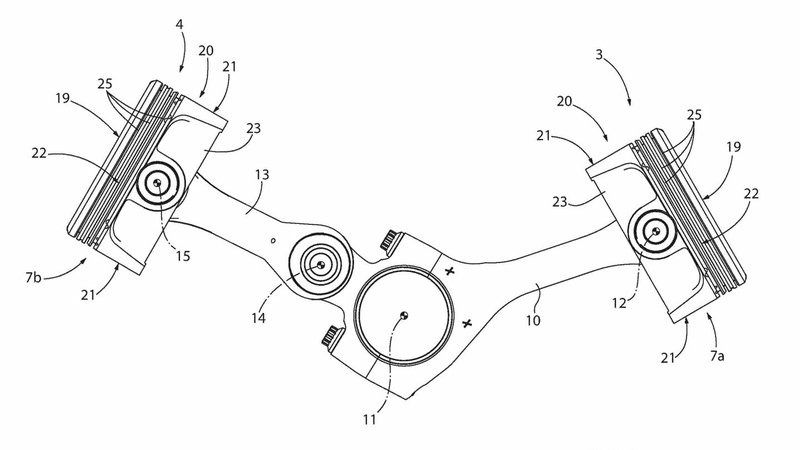 Ferrari - patent na oválne piesty