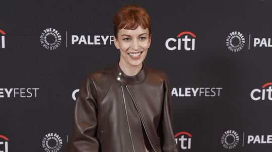 Herečka Britt Lower na premietaní novej série...