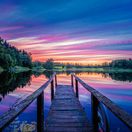 jazero, most, prístav, voda, les, príroda, prístav, cestovanie, dovolenka,