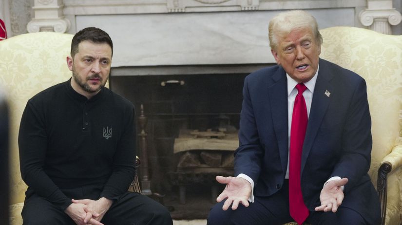 Volodymyr Zelenskyj s Donaldom Trumpom. Snímka...