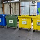 Kontajnery v zbernom dvore na Jarmocnej v Kosiciach