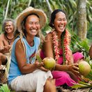 domorodci, exotika, ostrov, kokosy, cestovanie, dovolenka,