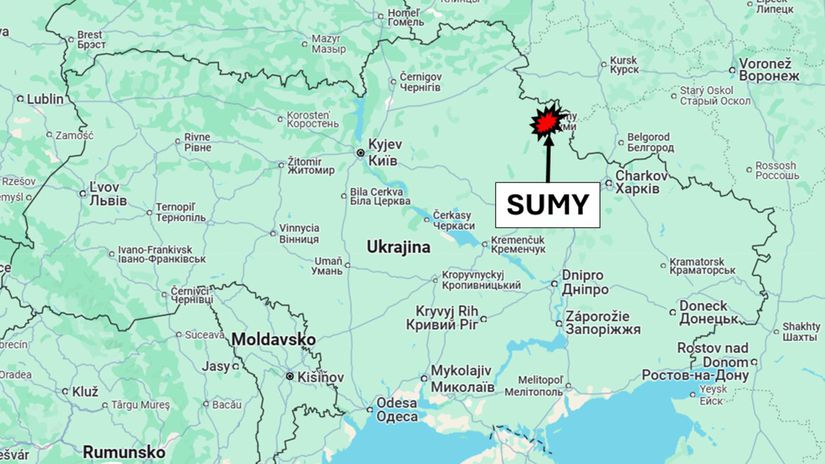 Ukrajinské mesto Sumy po ruskom raketovom útoku...