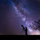 teleskop, hviezdy, planéty, noc, fotoaparát, vesmír,