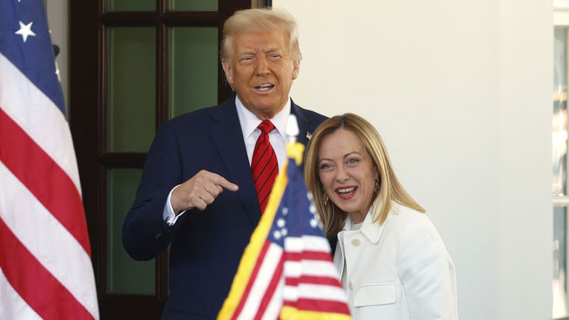 Meloniová, Trump