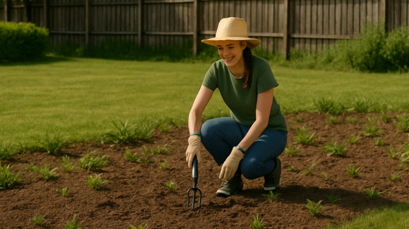 žena, žena v záhrade, práce v záhrade, práca v...